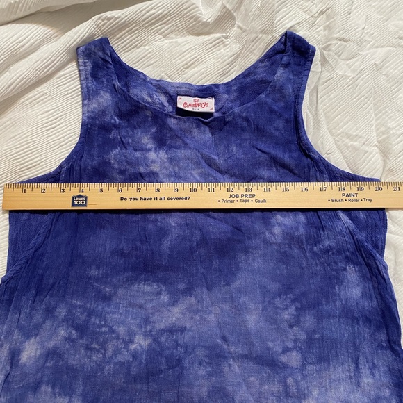 Cottonways blue tie dye maxi dress Layered Brushed Cotton Size M - Picture 4 of 4